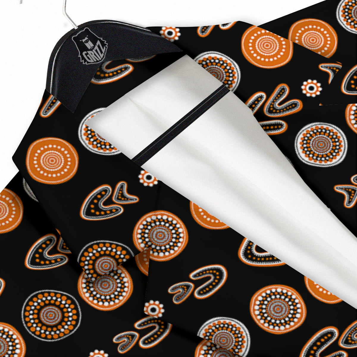 Boomerang Aboriginal Print Pattern Men's Sport Coat-grizzshop
