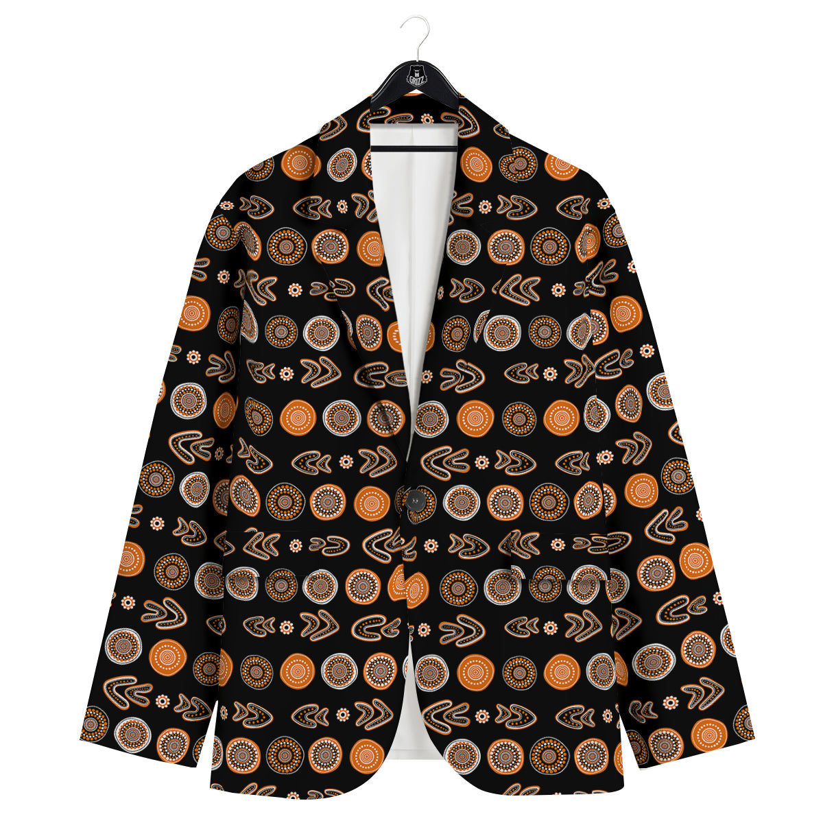 Boomerang Aboriginal Print Pattern Men's Sport Coat-grizzshop