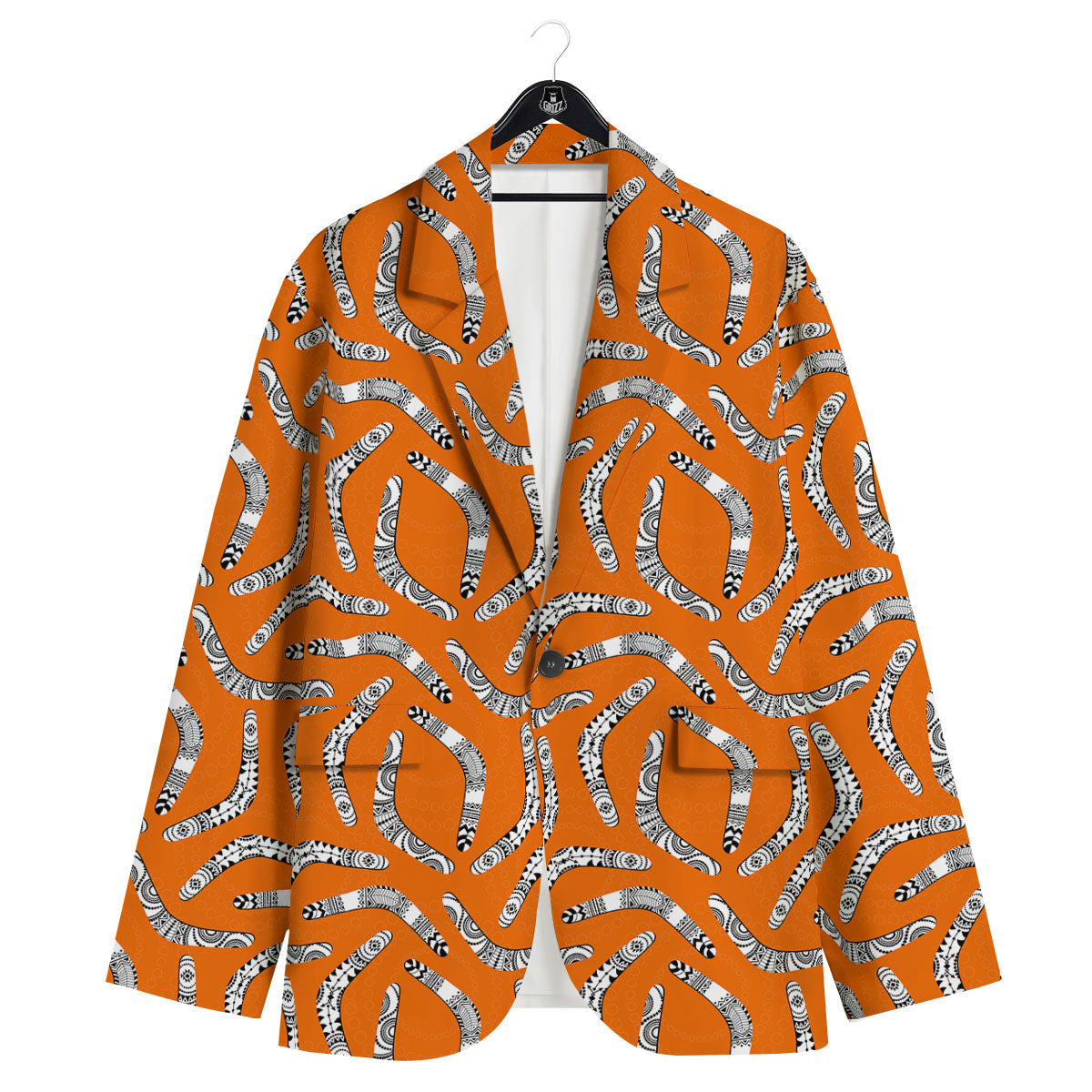 Boomerang Australian Aboriginal Print Men's Sport Coat-grizzshop