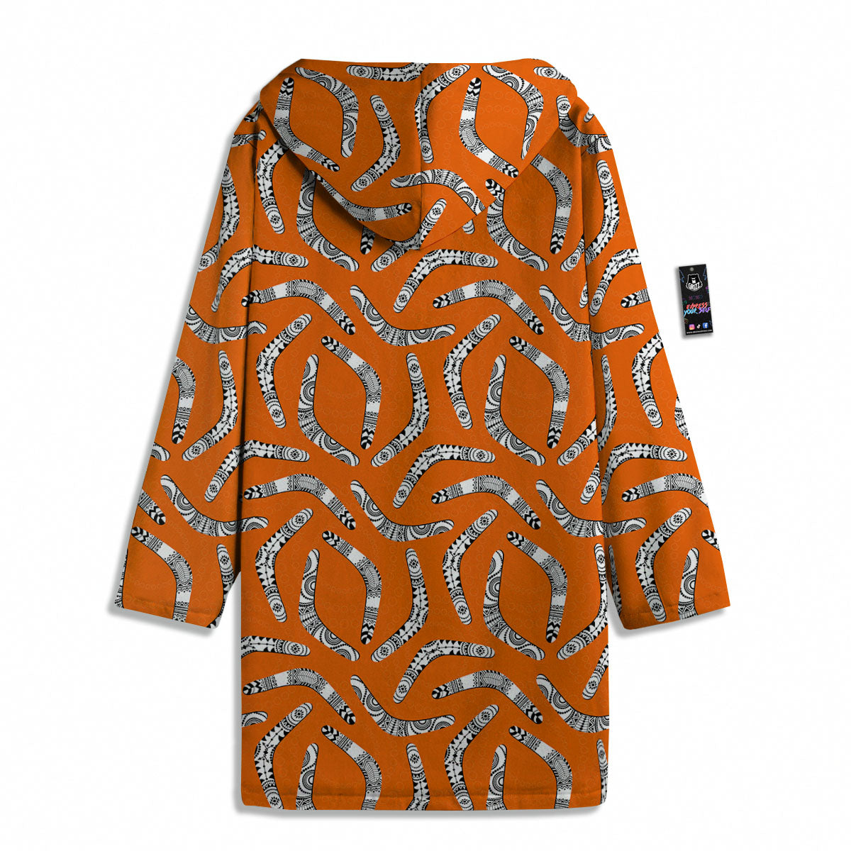 Boomerang Australian Aboriginal Print Men's Windbreaker Jacket-grizzshop