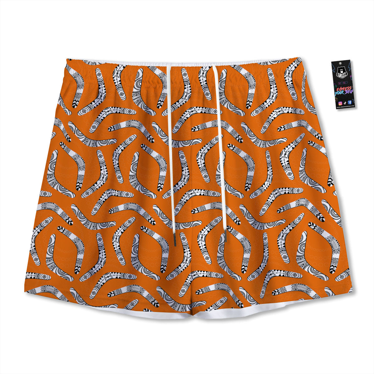 Cobweb Halloween Print Pattern Mesh Shorts