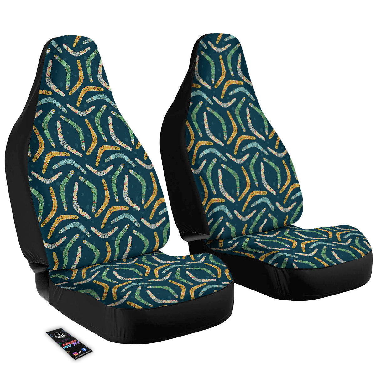 Boomerang Australian Print Pattern Car Seat Covers-grizzshop