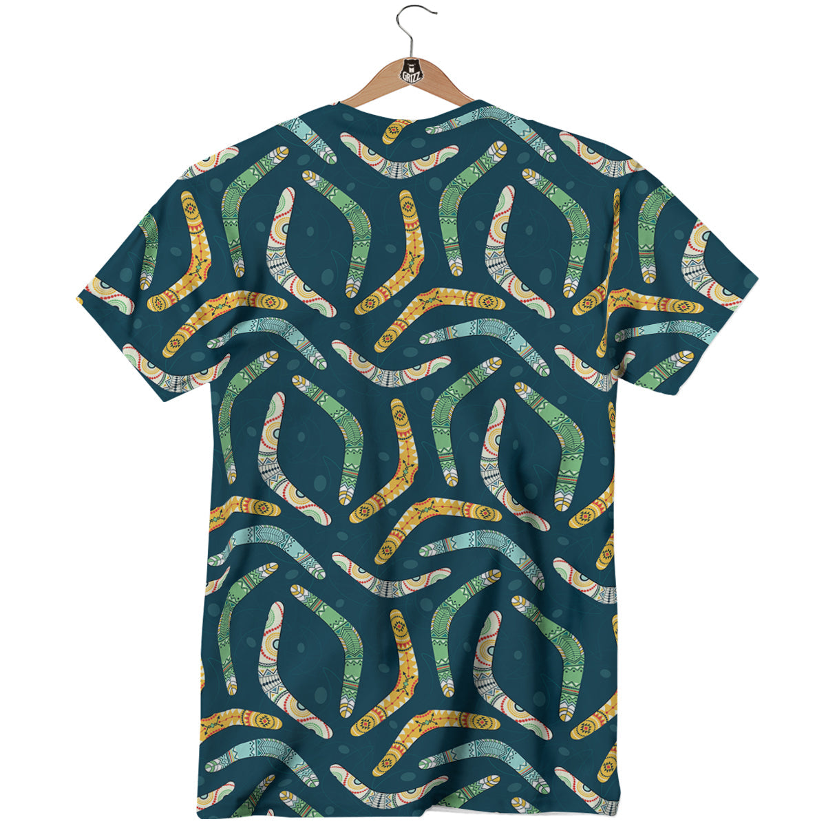 Boomerang Australian Print Pattern T-Shirt-grizzshop