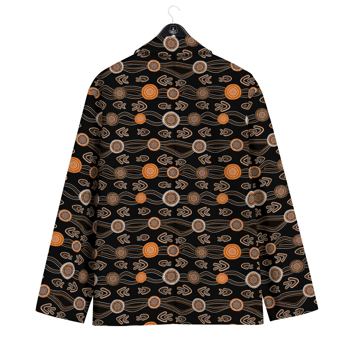 Boomerang Dot Aboriginal Print Men's Sport Coat-grizzshop