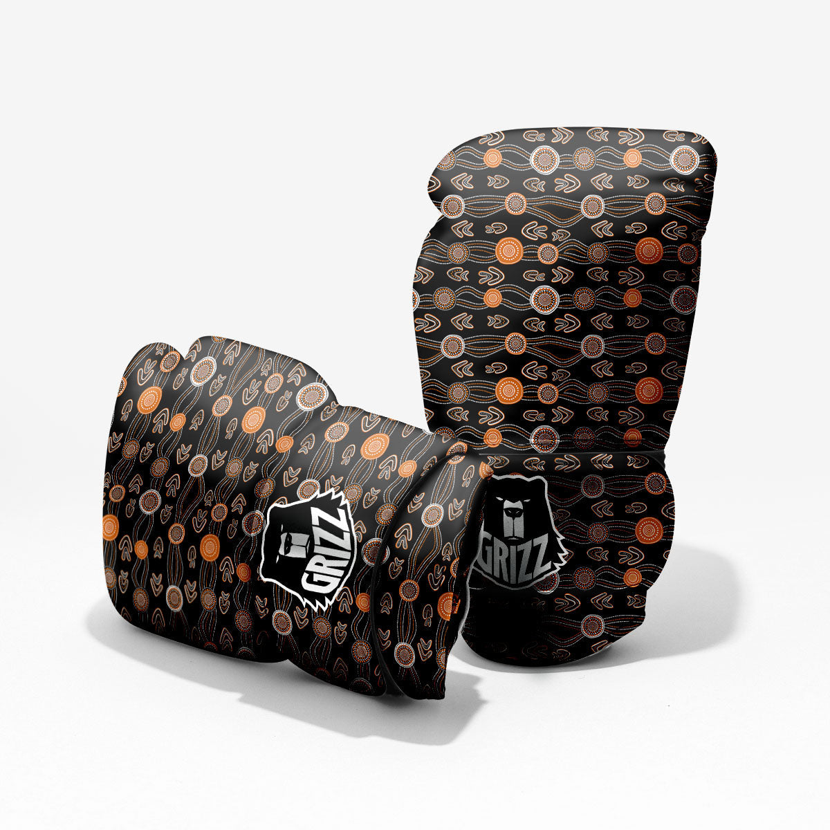 Boomerang Dot Aboriginal Print Pro Boxing Glove