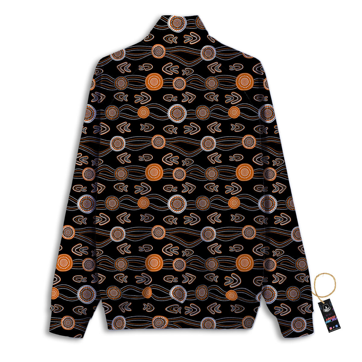 Boomerang Dot Aboriginal Print Track Jacket-grizzshop