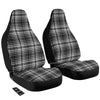 Border Tartan White And Black Print Car Seat Covers-grizzshop