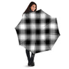 Border Tartan White And Black Print Pattern Umbrella-grizzshop