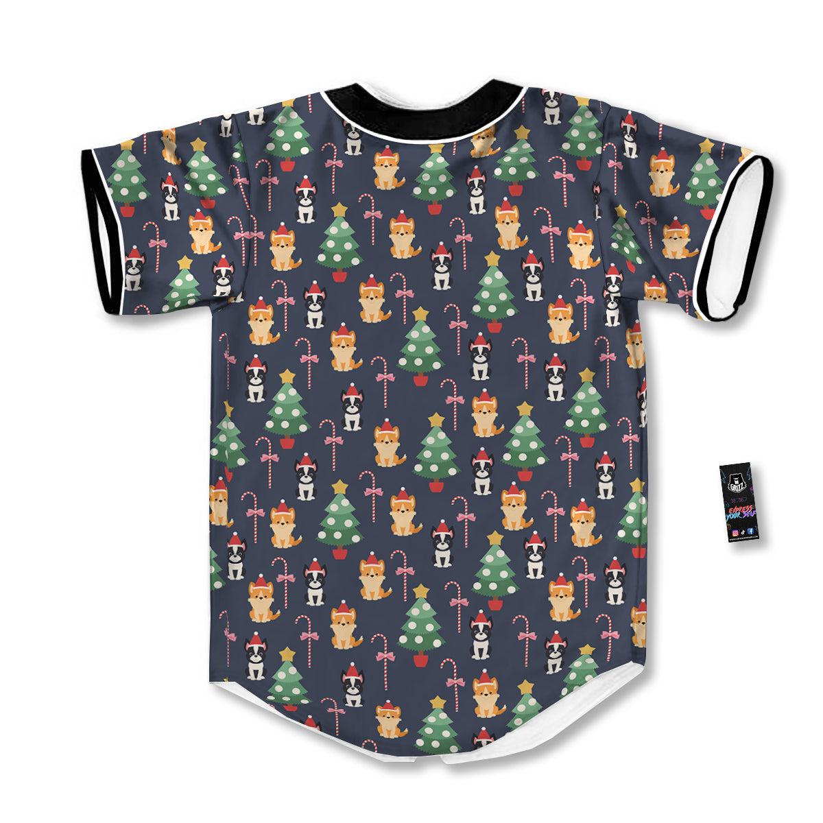 Boston Terrier And Corgi Christmas Print Baseball Jersey-grizzshop