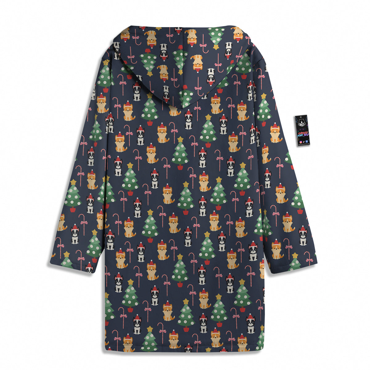 Boston Terrier And Corgi Christmas Print Men's Windbreaker Jacket-grizzshop