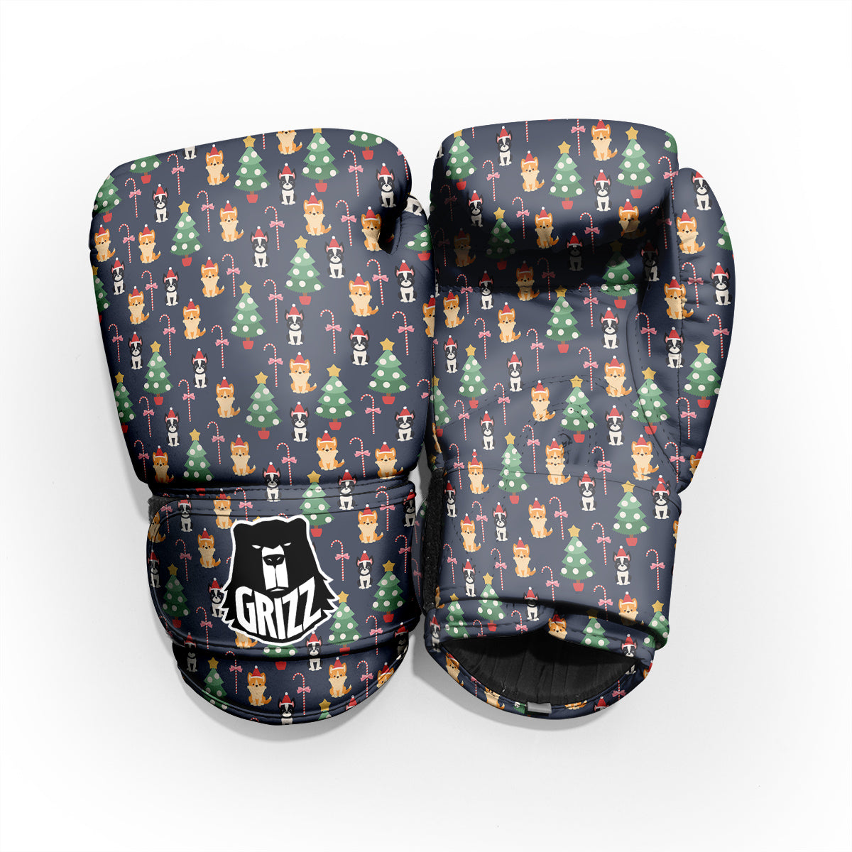 Boston Terrier And Corgi Christmas Print Pro Boxing Glove