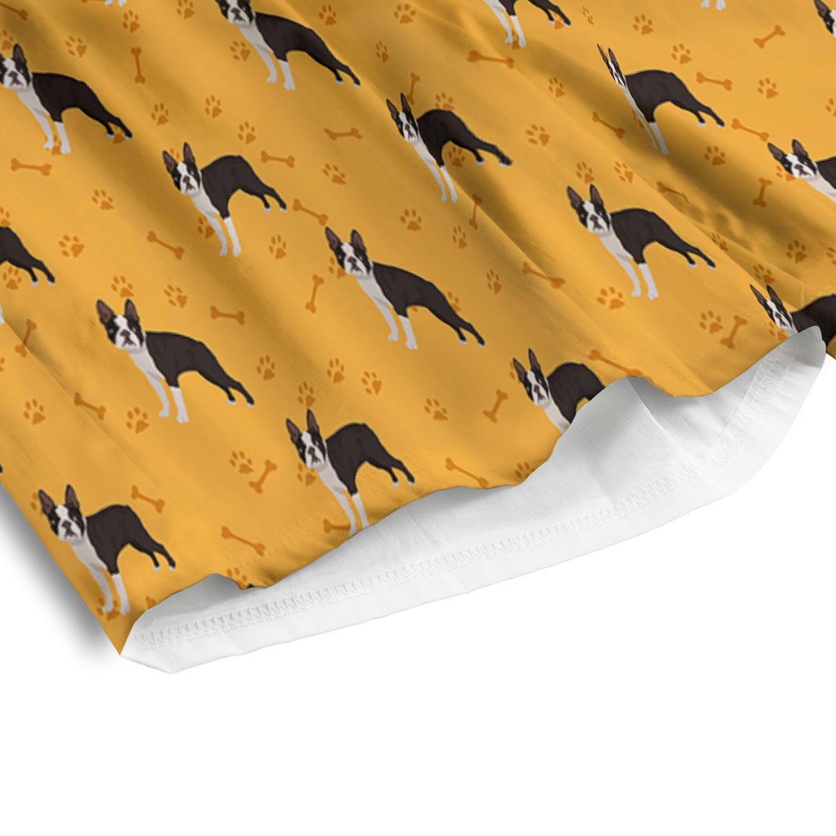 Boston Terrier Cartoon Print Pattern Men's Athletic Shorts