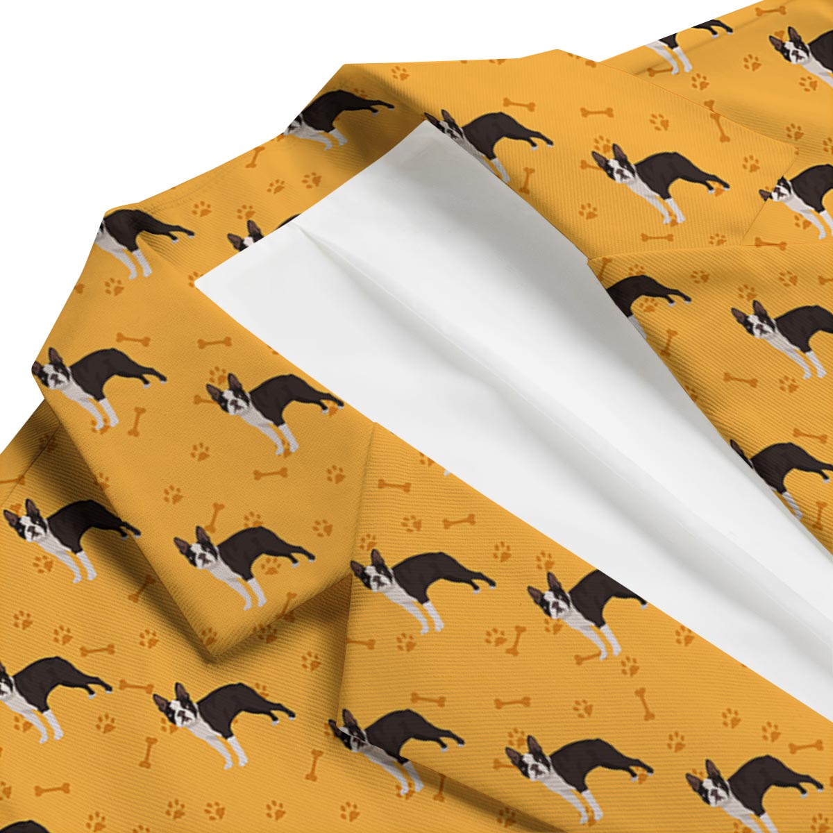 Boston Terrier Cartoon Print Pattern Men's Blazer-grizzshop