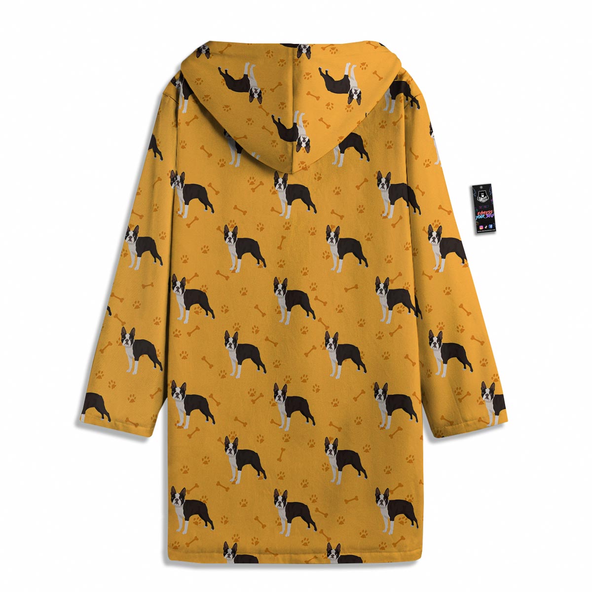 Boston Terrier Cartoon Print Pattern Men's Windbreaker Jacket-grizzshop