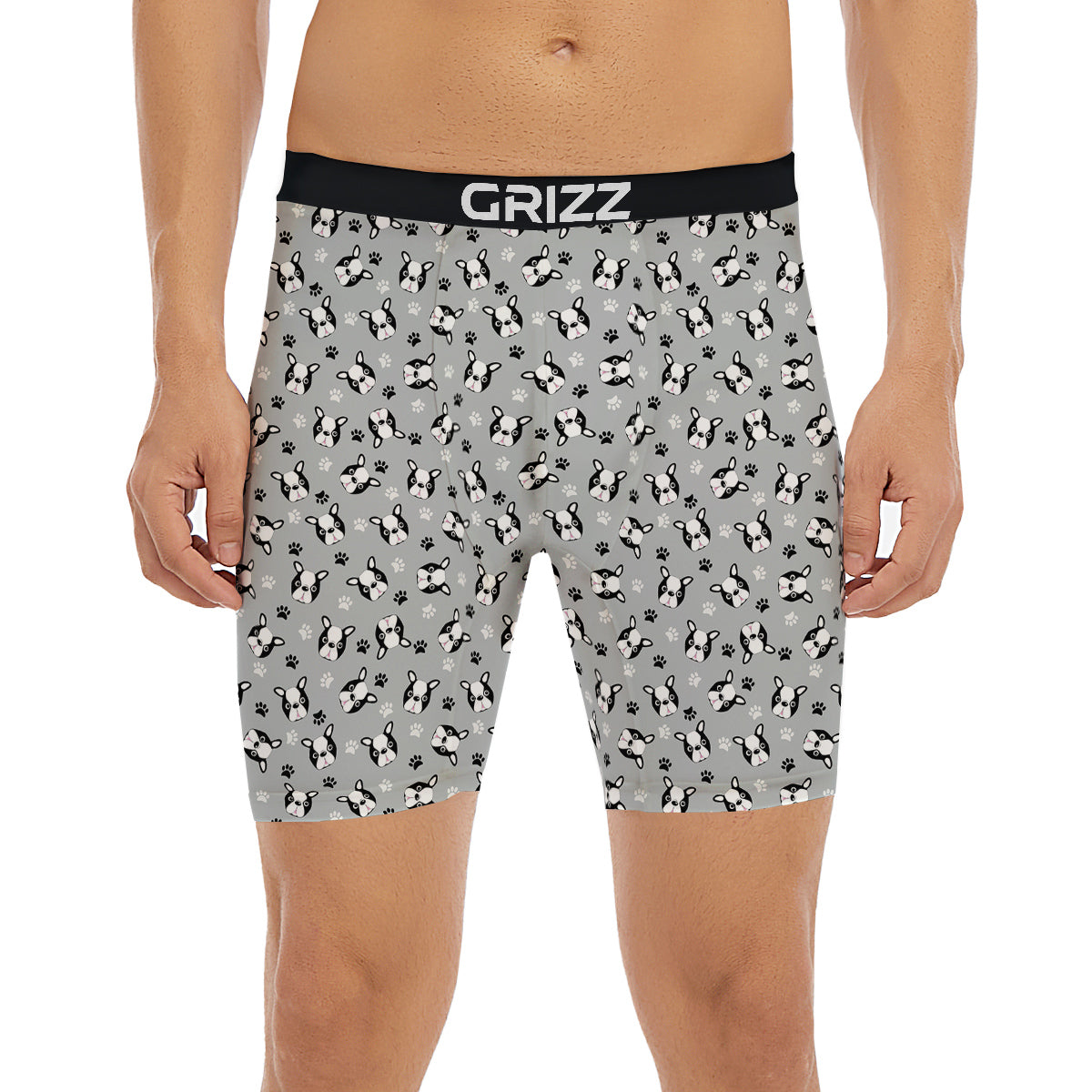 Boston Terrier Faces Cute Print Boxer Briefs-grizzshop