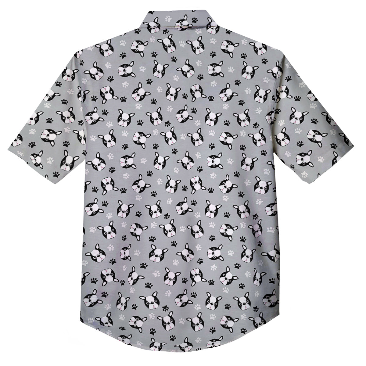 Boston Terrier Faces Cute Print Button Up Shirt-grizzshop