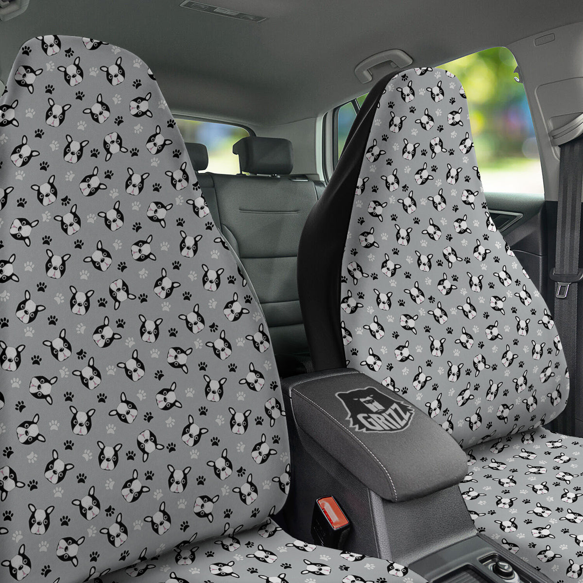 Boston Terrier Faces Cute Print Car Seat Covers-grizzshop