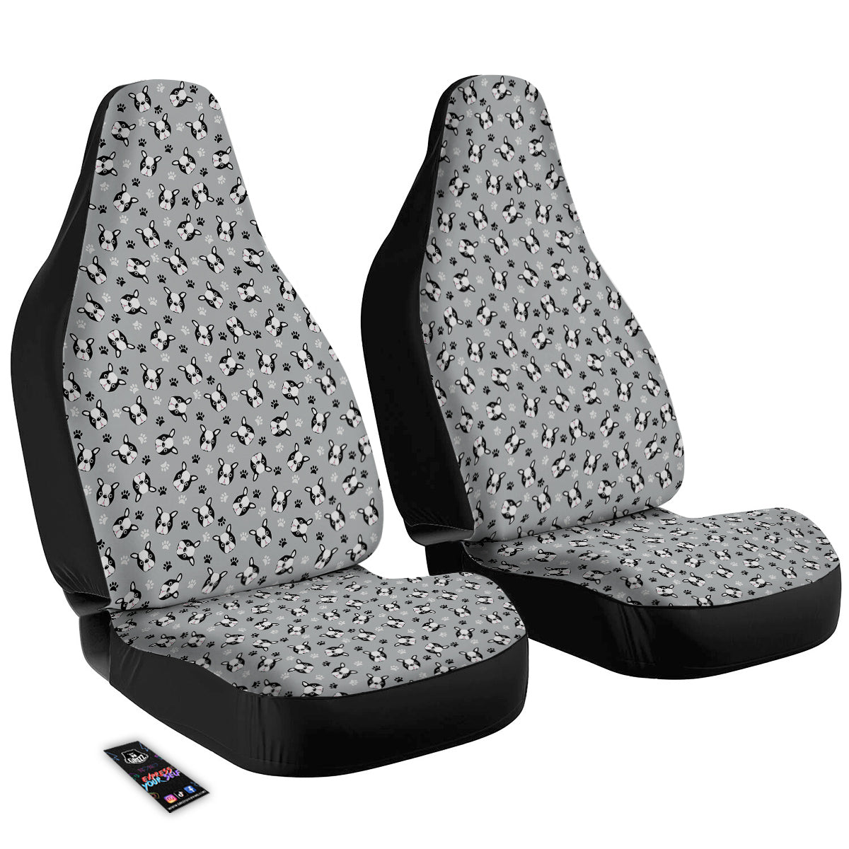 Boston Terrier Faces Cute Print Car Seat Covers-grizzshop