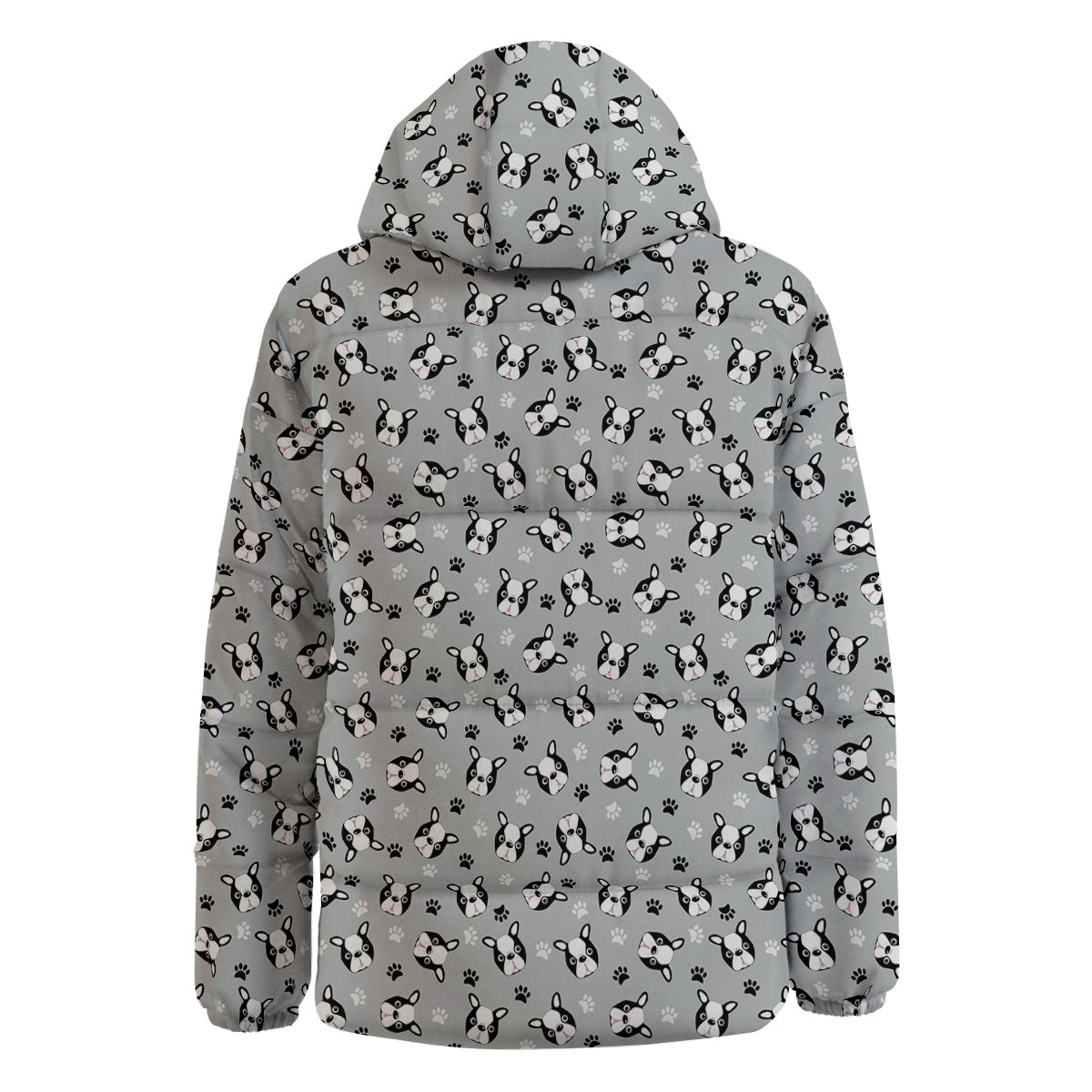 Boston Terrier Faces Cute Print Down Jacket-grizzshop