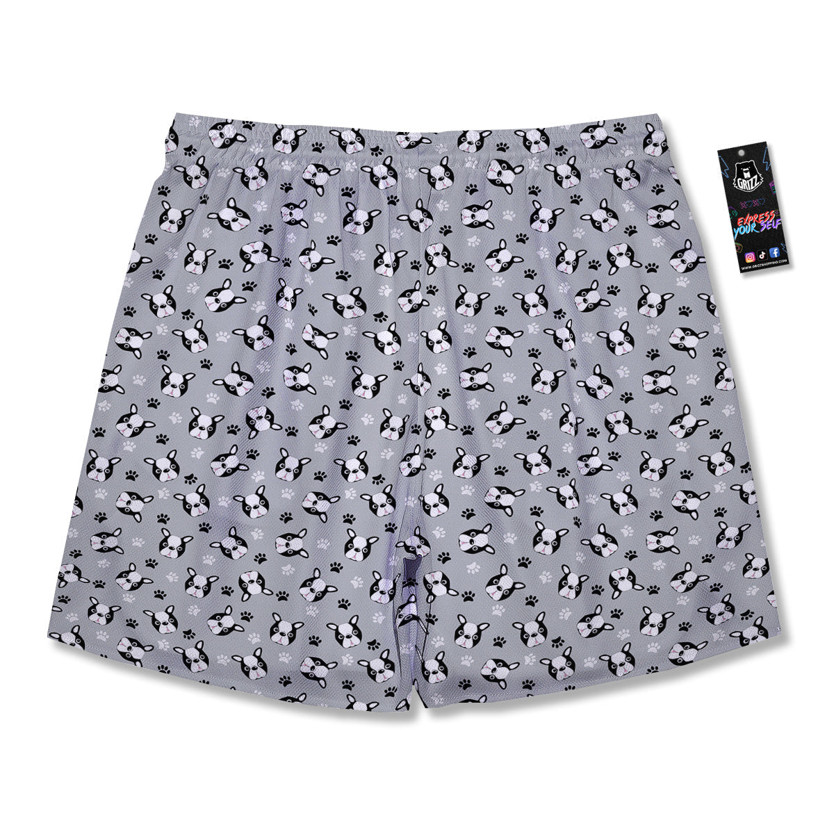 Boston Terrier Faces Cute Print Men's Running Shorts-grizzshop