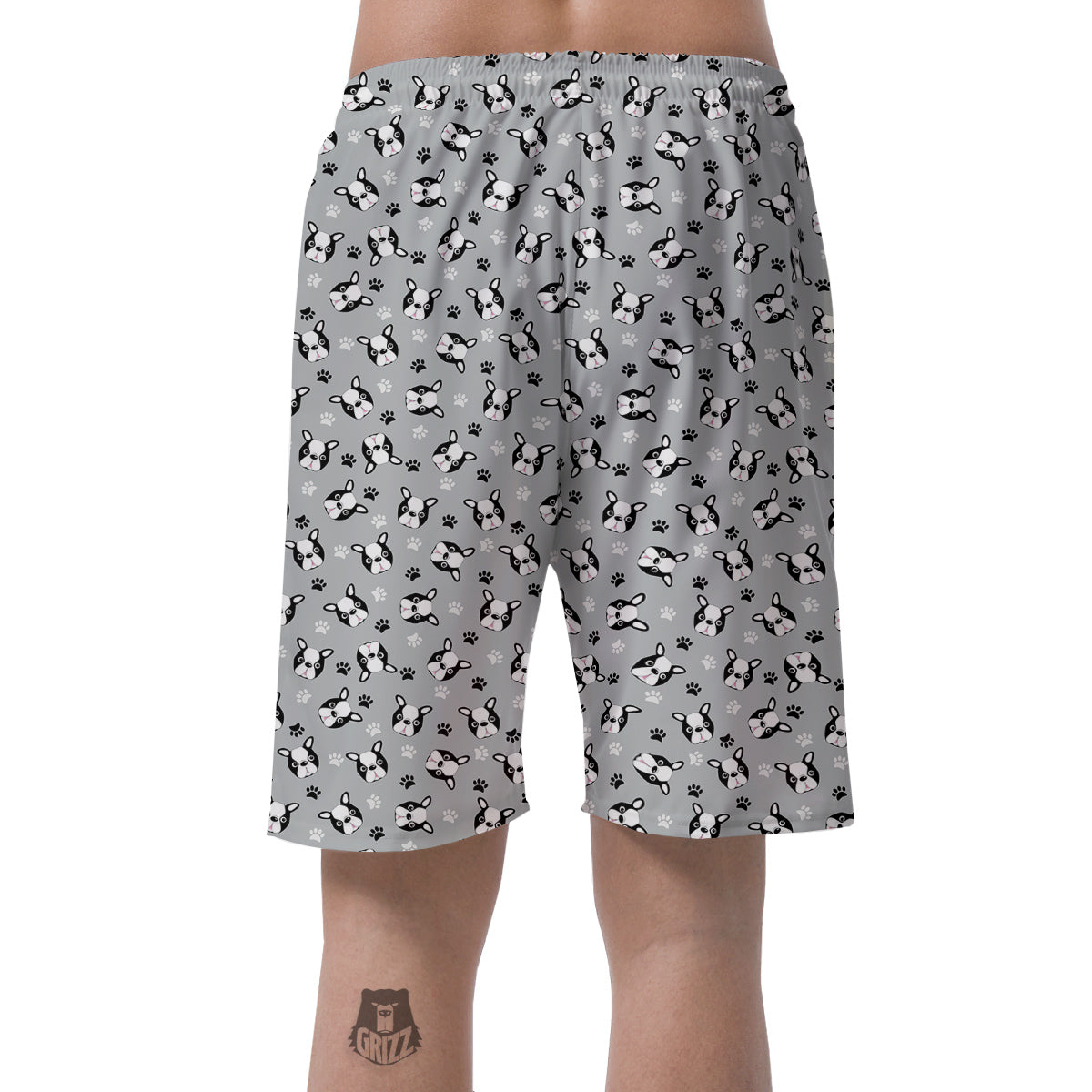 Boston Terrier Faces Cute Print Men's Shorts-grizzshop