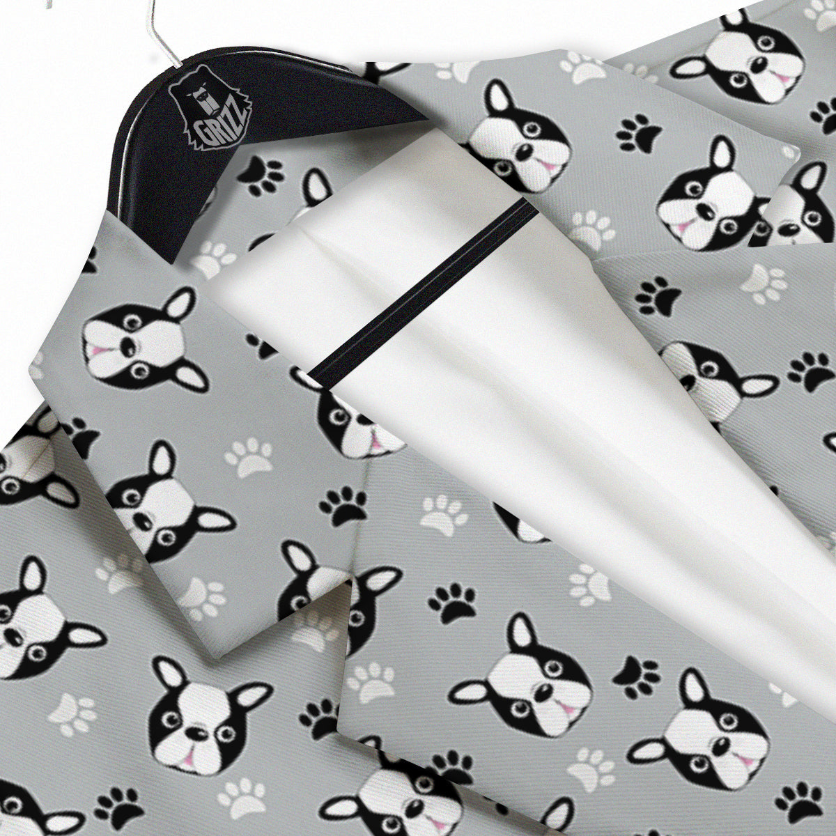 Boston Terrier Faces Cute Print Men's Sport Coat-grizzshop
