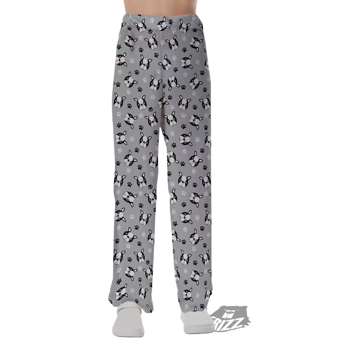 Boston Terrier Faces Cute Print Pajama Pants-grizzshop