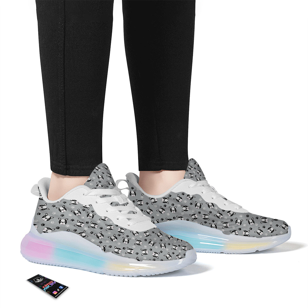 Boston Terrier Faces Cute Print Running Sneakers-grizzshop