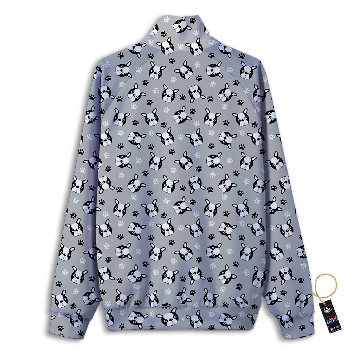 Boston Terrier Faces Cute Print Track Jacket-grizzshop