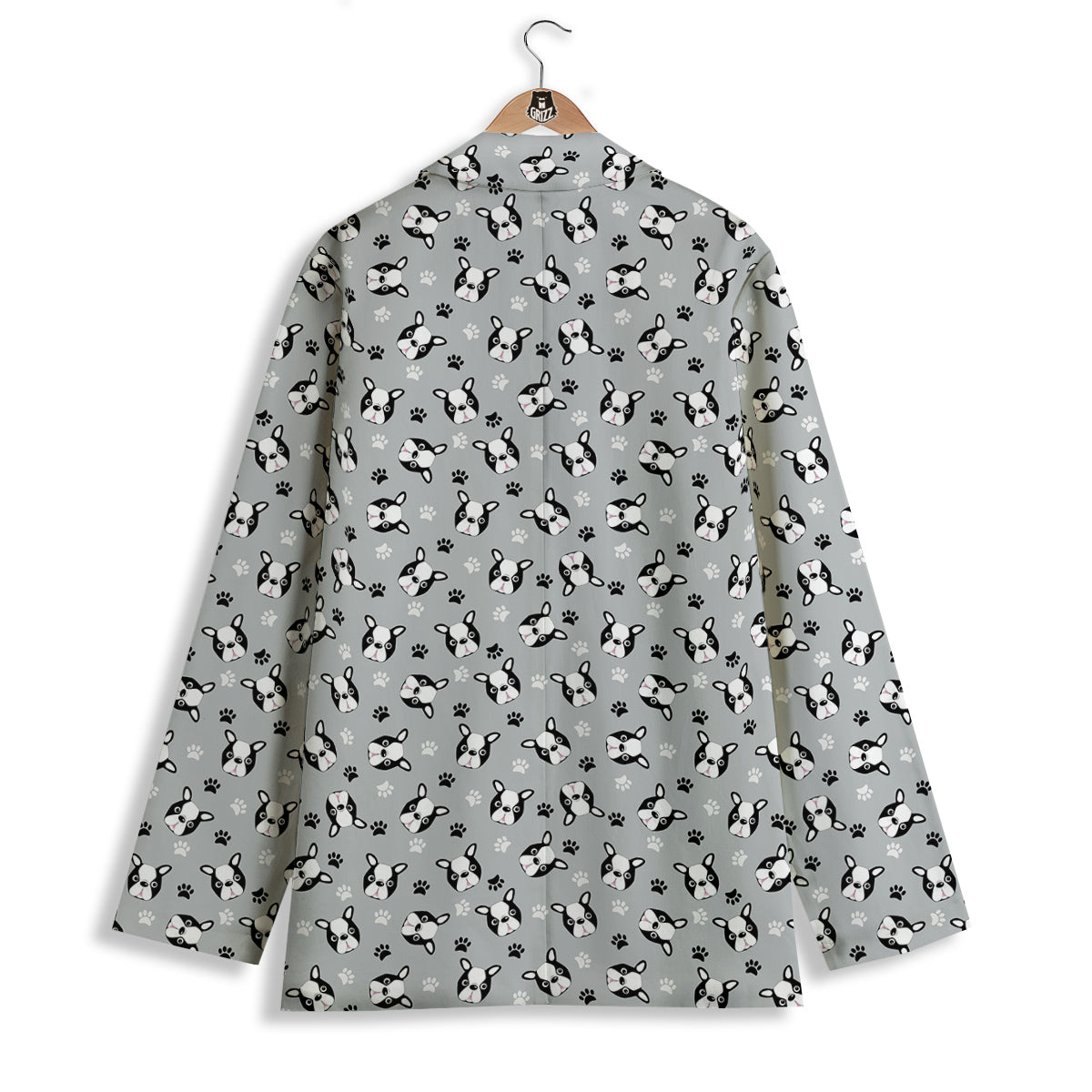 Boston Terrier Faces Cute Print Women's Blazer-grizzshop