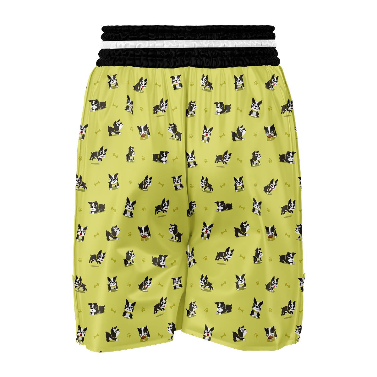 Boston Terrier Paw Pattern Print Boxing Shorts-grizzshop