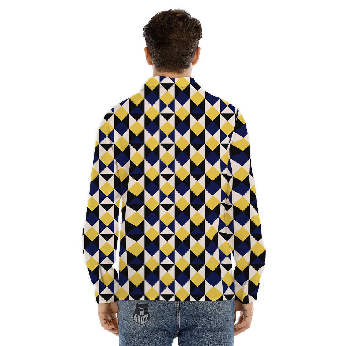 Boston Terrier Purple Print Pattern Men's Dress Shirts-grizzshop