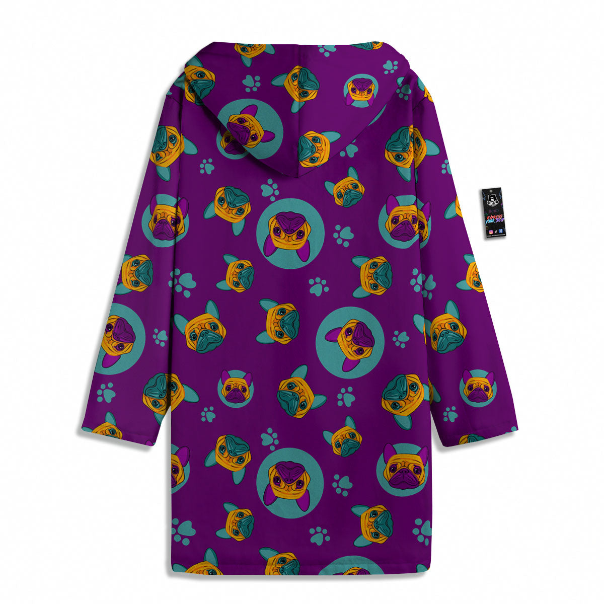 Boston Terrier Purple Print Pattern Men's Windbreaker Jacket-grizzshop