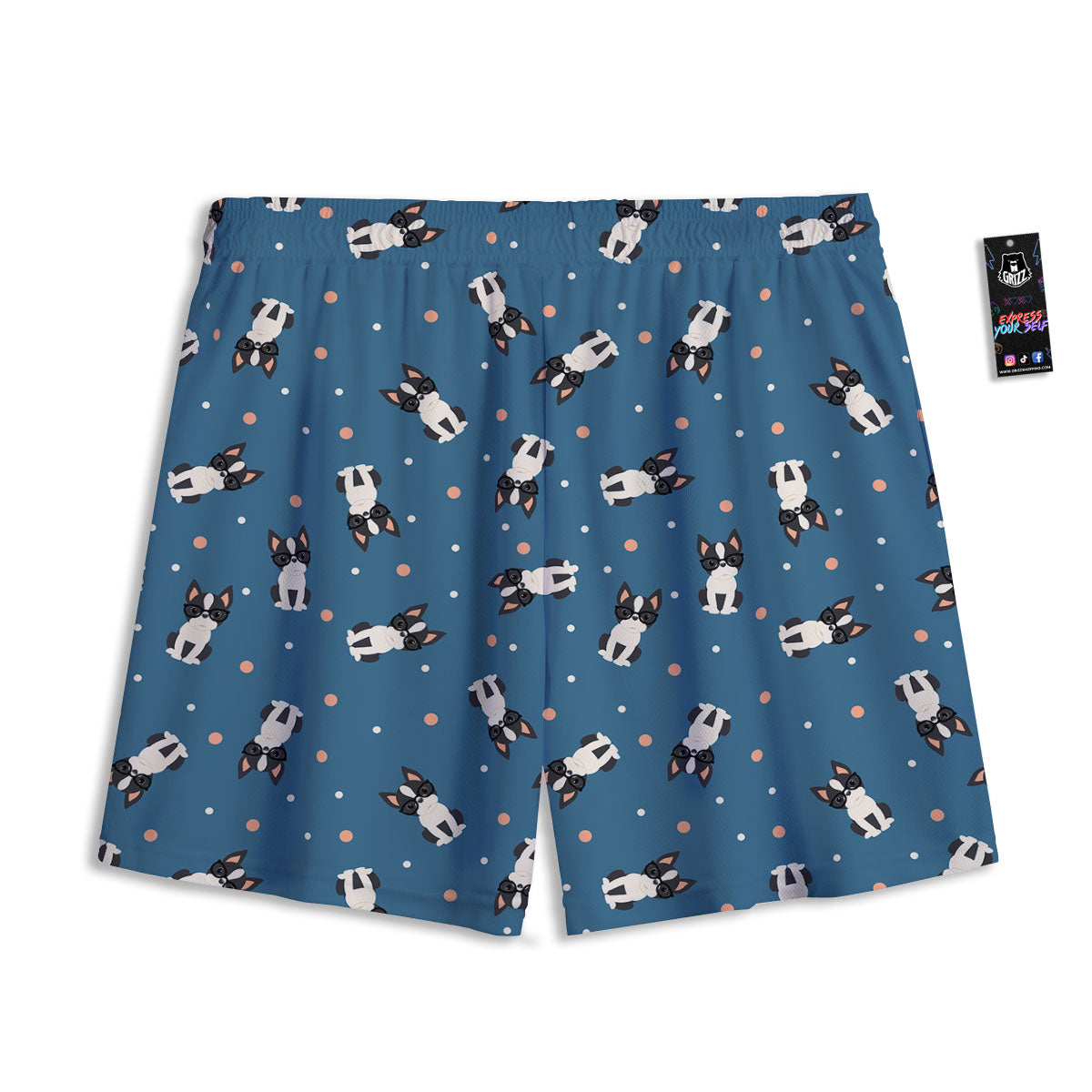 Buffalo Plaid Grey Print Pattern Mesh Shorts