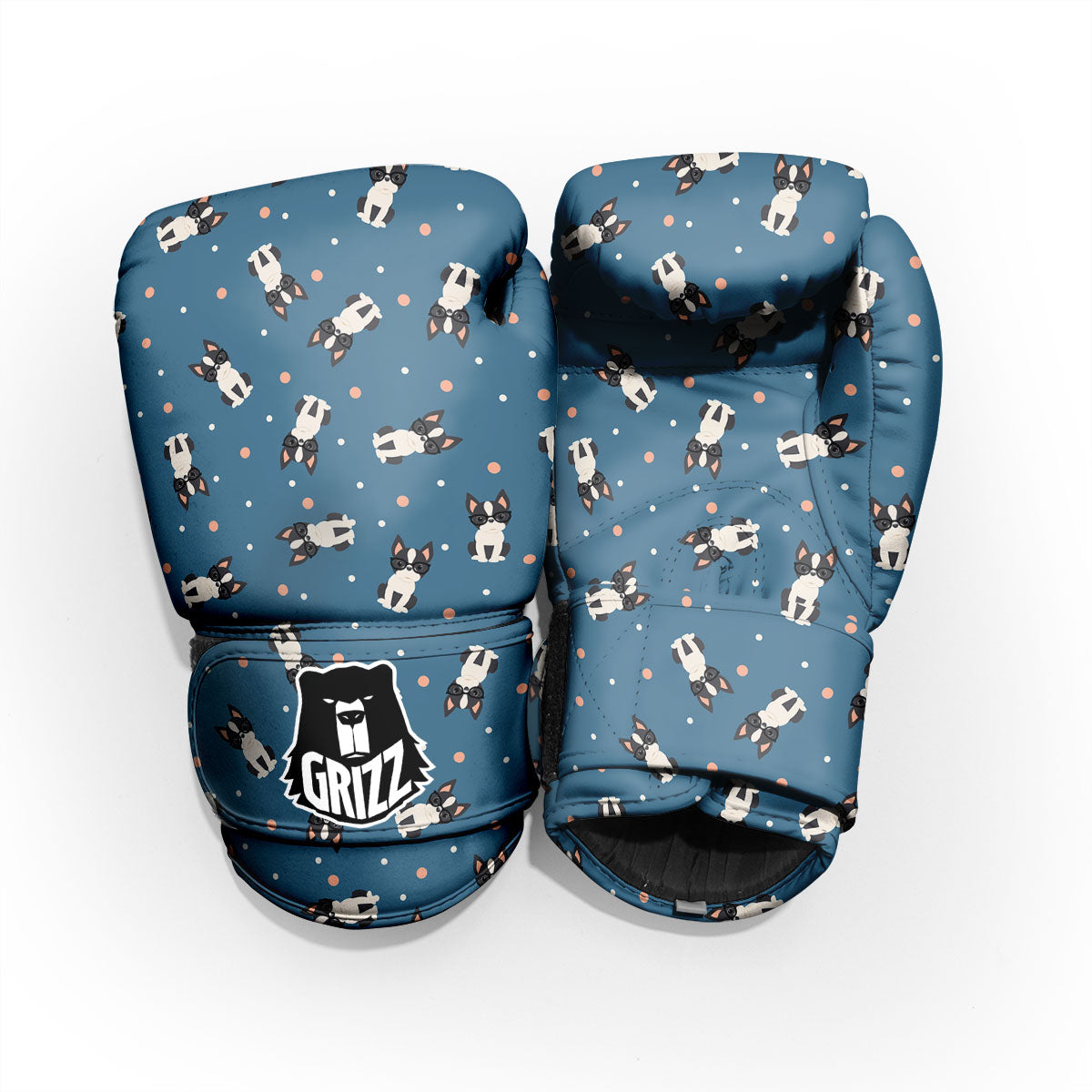 Boston Terrier Wearing Glasses Print Pro Boxing Glove