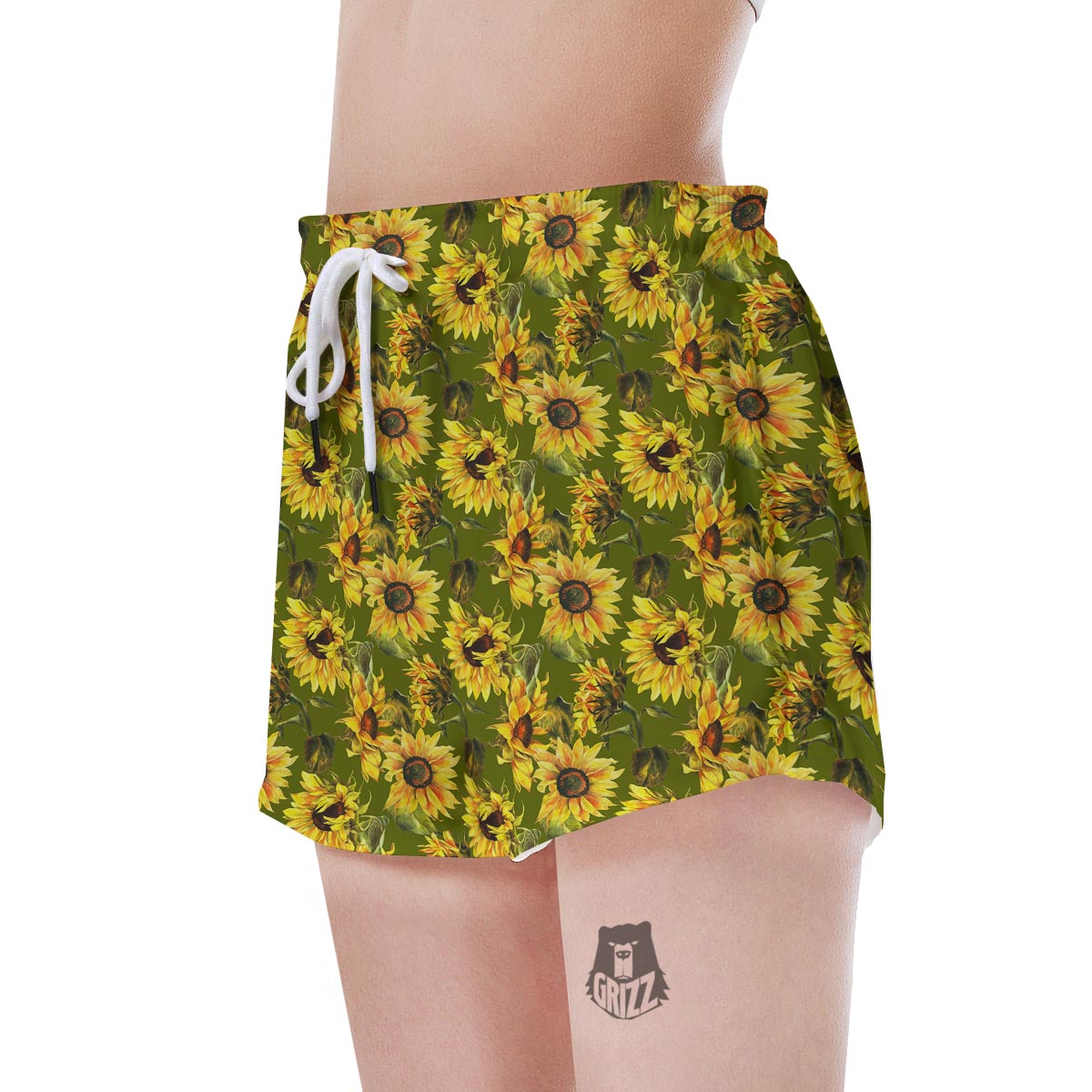 Botanical Sunflower Women's Shorts-grizzshop