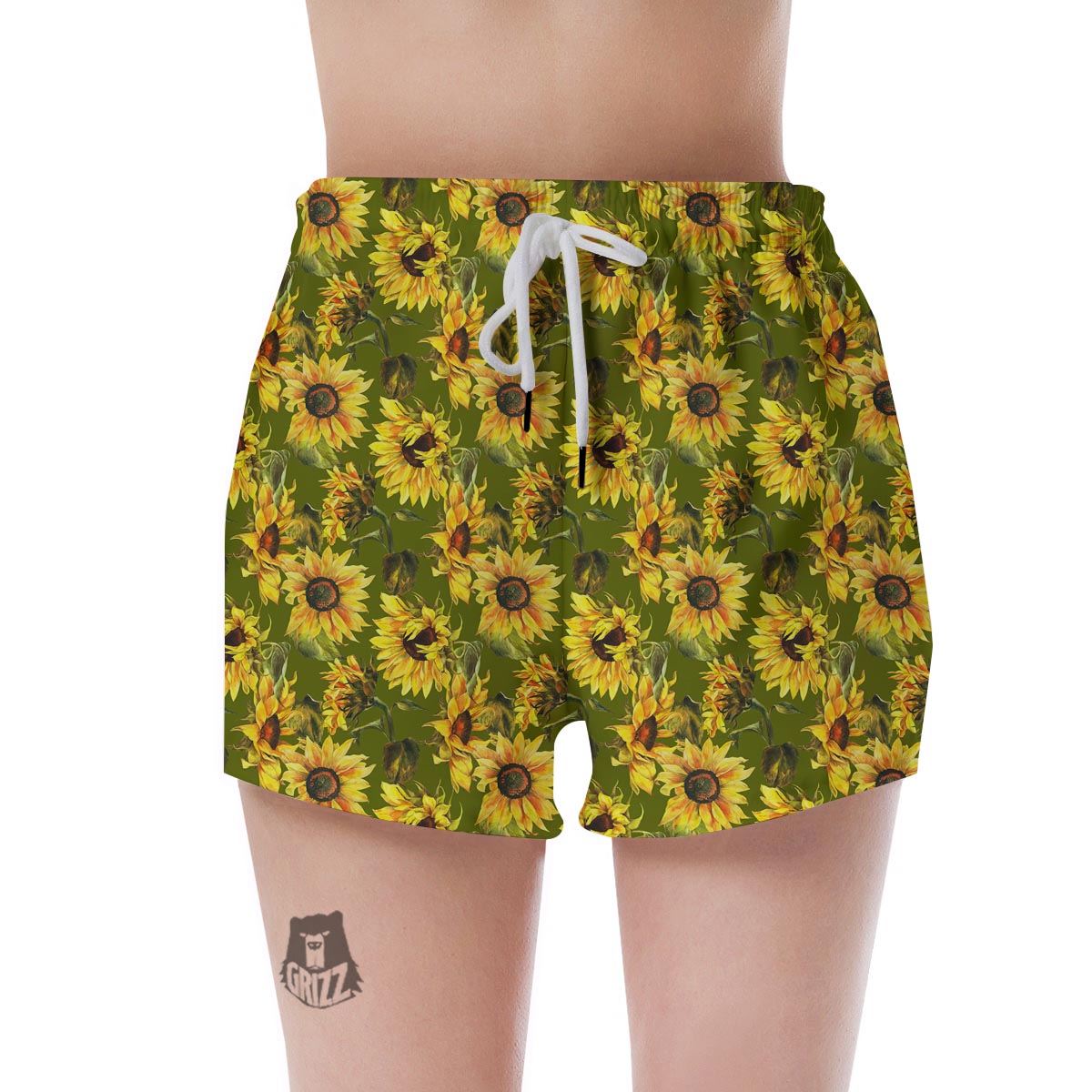 Botanical Sunflower Women's Shorts-grizzshop