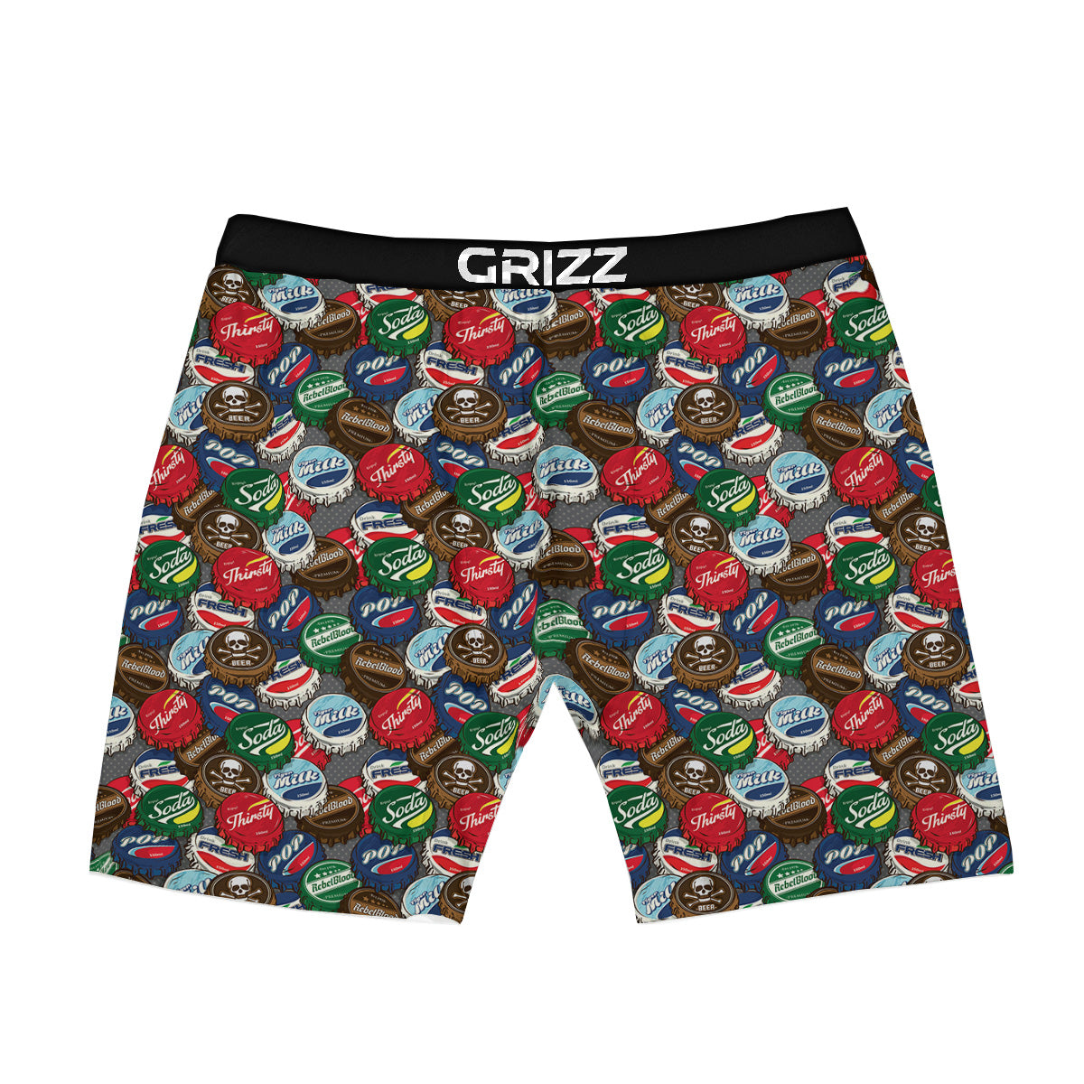 Bottle Caps Print Pattern Boxer Briefs-grizzshop