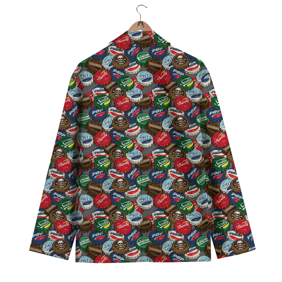 Bottle Caps Print Pattern Men's Blazer-grizzshop