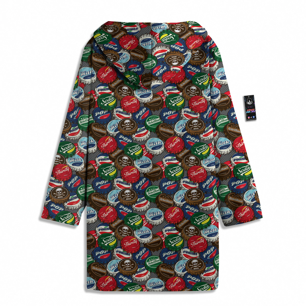 Bottle Caps Print Pattern Men's Windbreaker Jacket-grizzshop