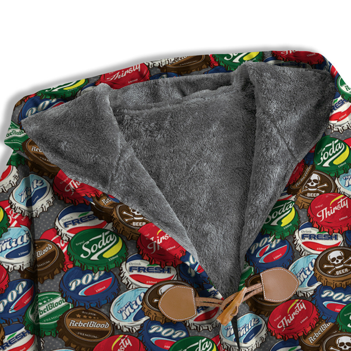 Bottle Caps Print Pattern Men's Windbreaker Jacket-grizzshop
