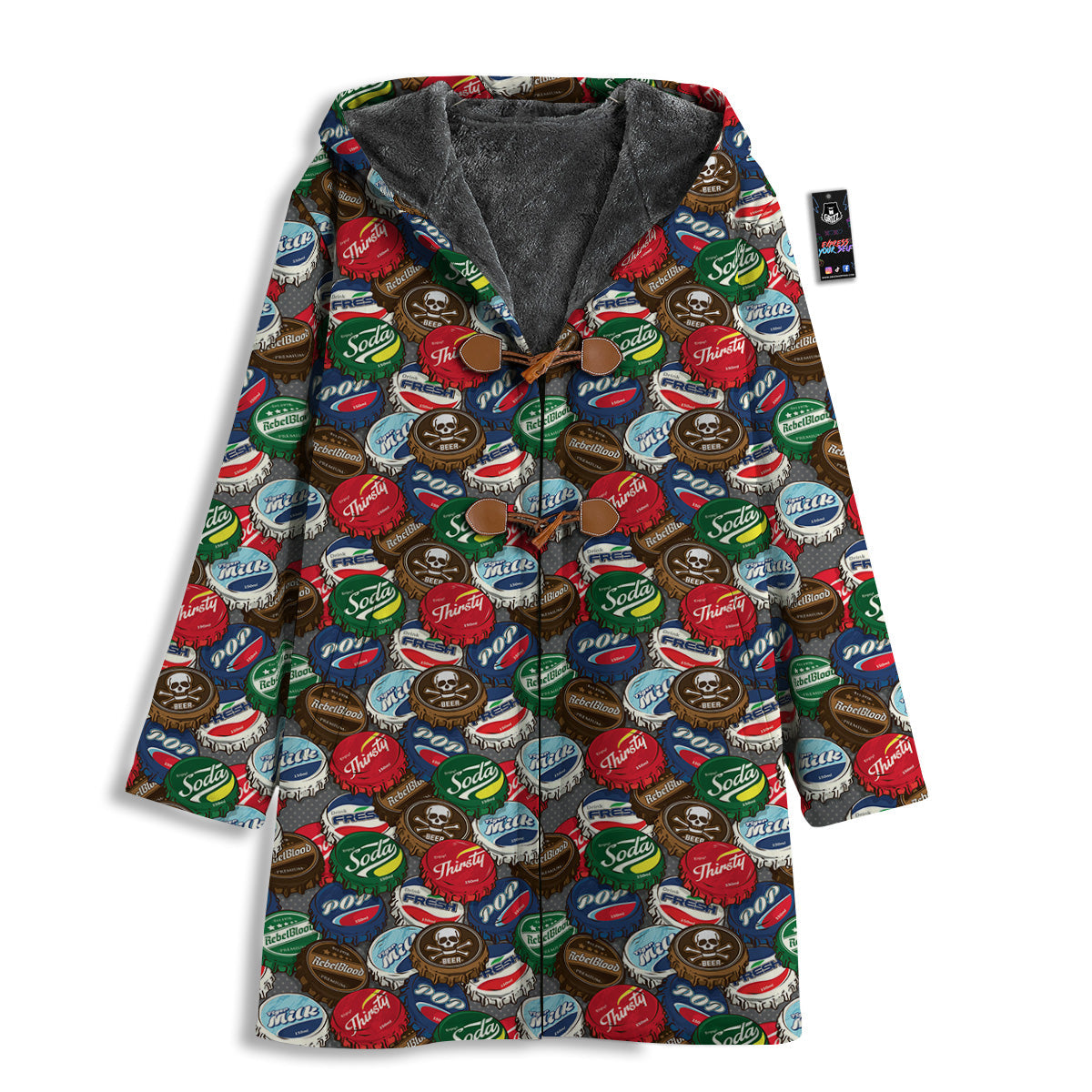Bottle Caps Print Pattern Men's Windbreaker Jacket-grizzshop