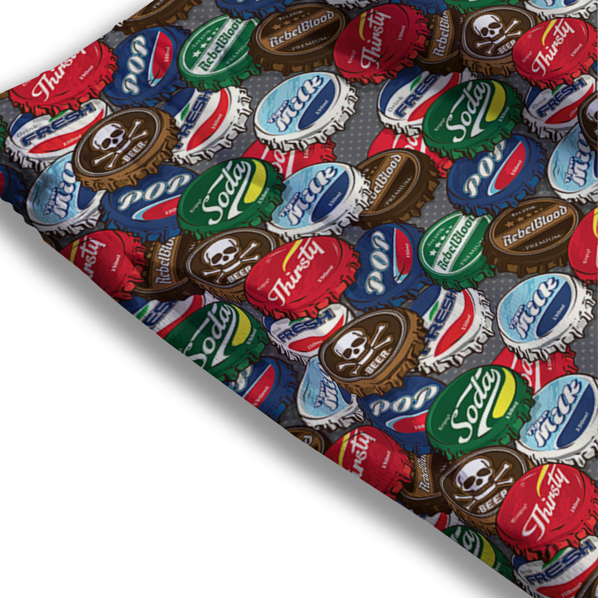 Bottle Caps Print Pattern Mesh Shorts-grizzshop