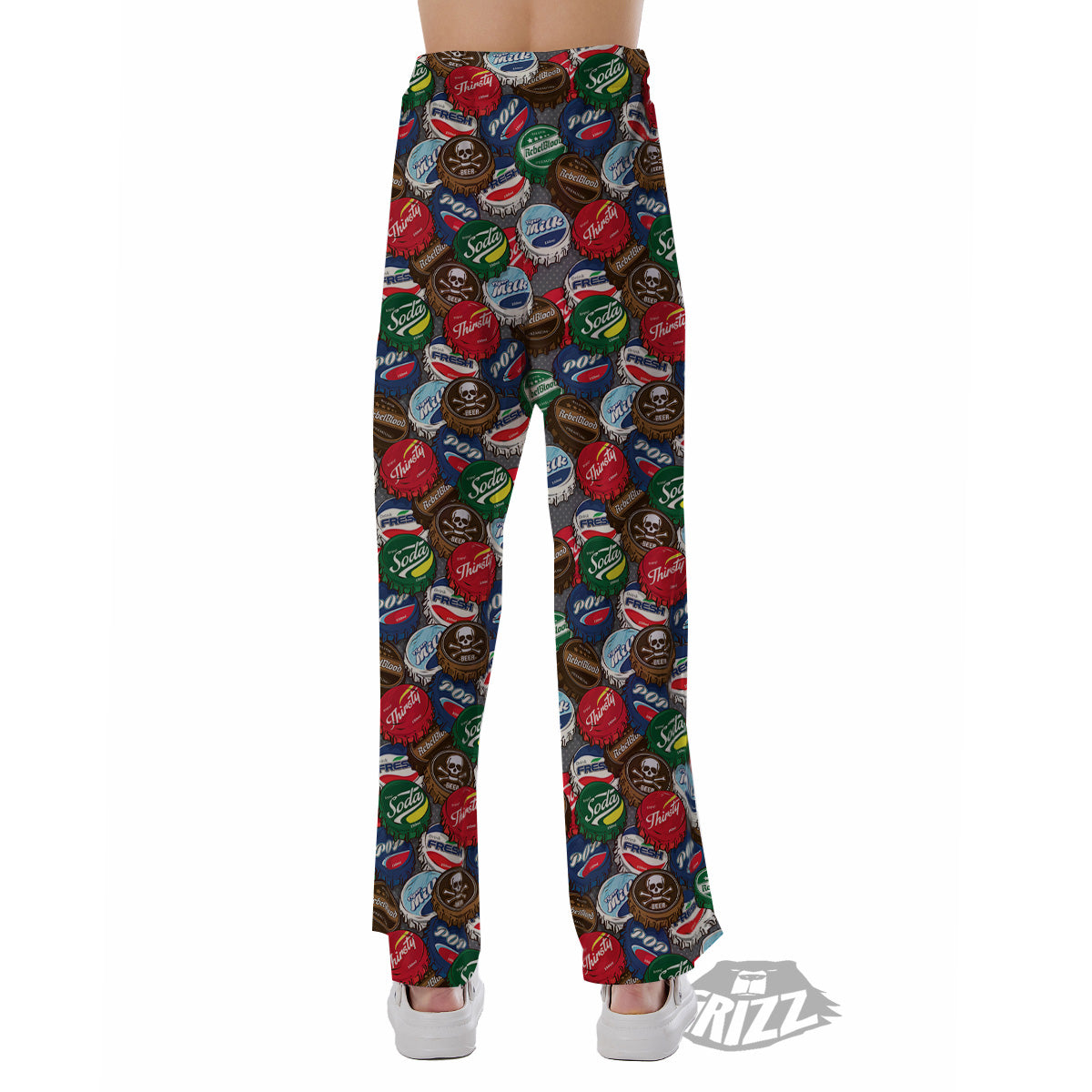 Bottle Caps Print Pattern Pajama Pants-grizzshop