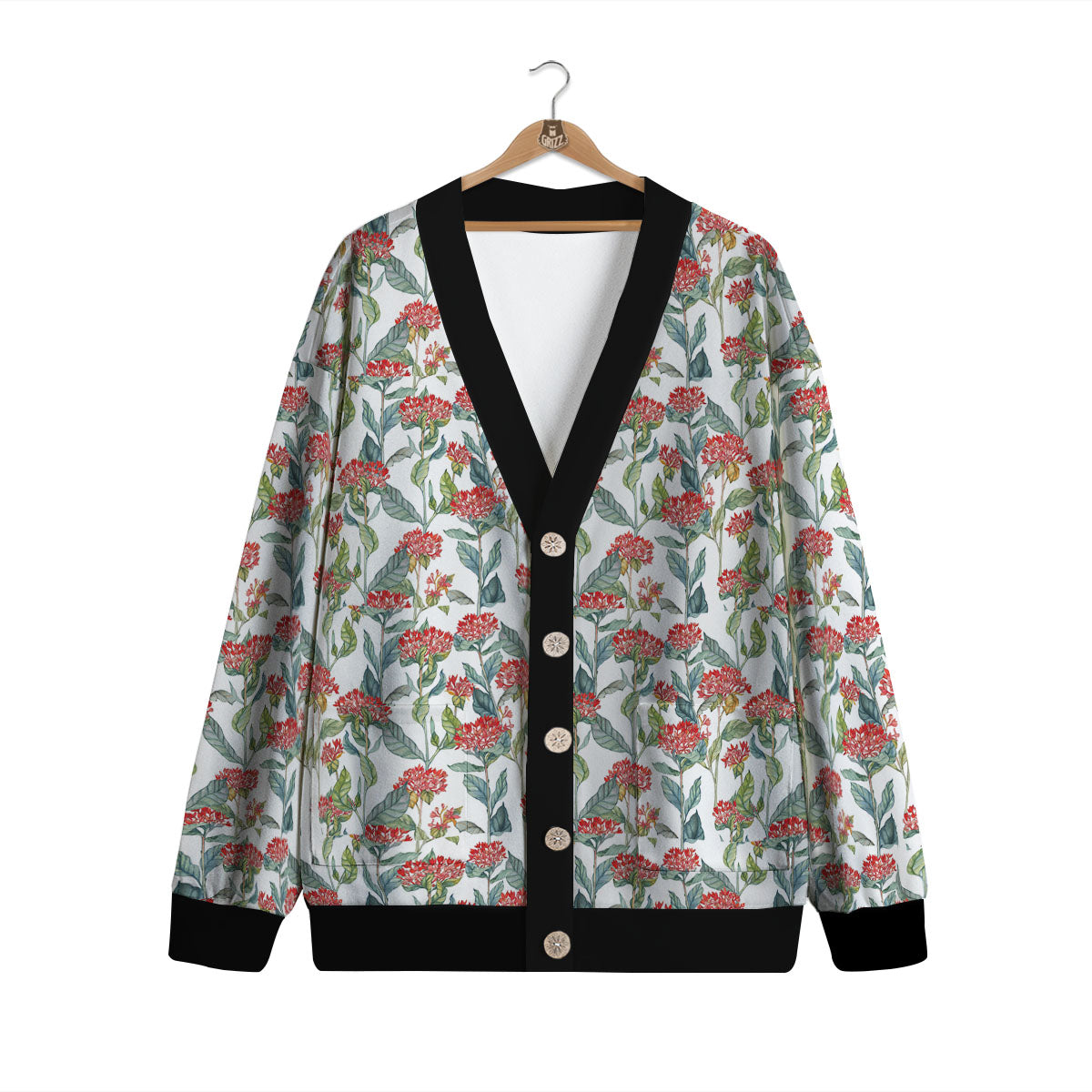 Bouvardia Print Pattern Cardigan-grizzshop