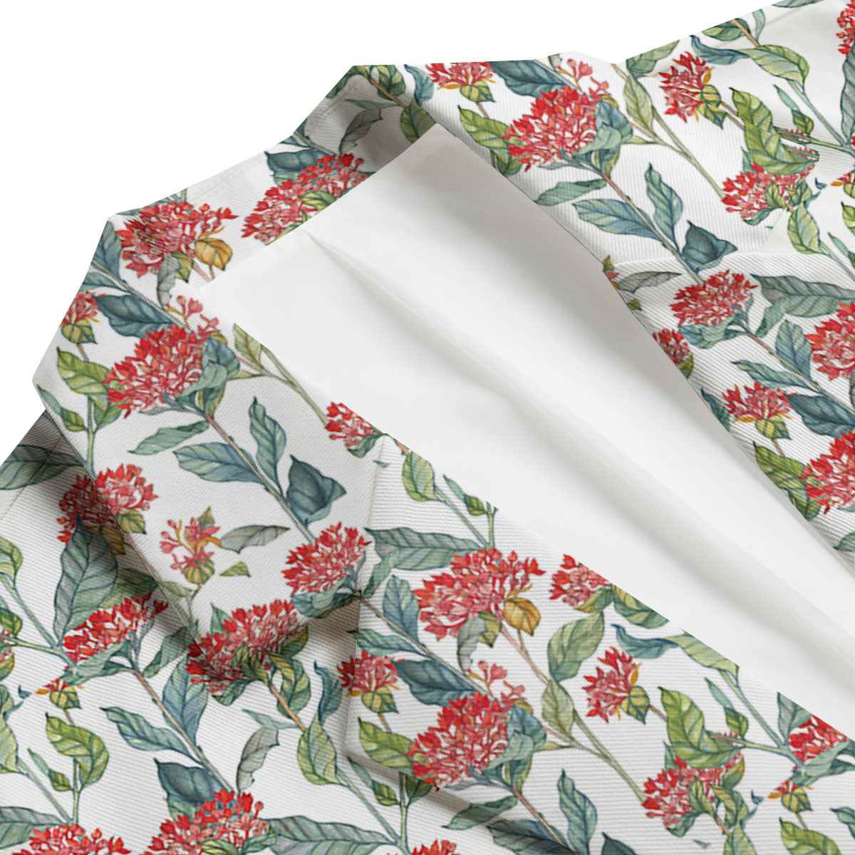 Bouvardia Print Pattern Men's Blazer-grizzshop