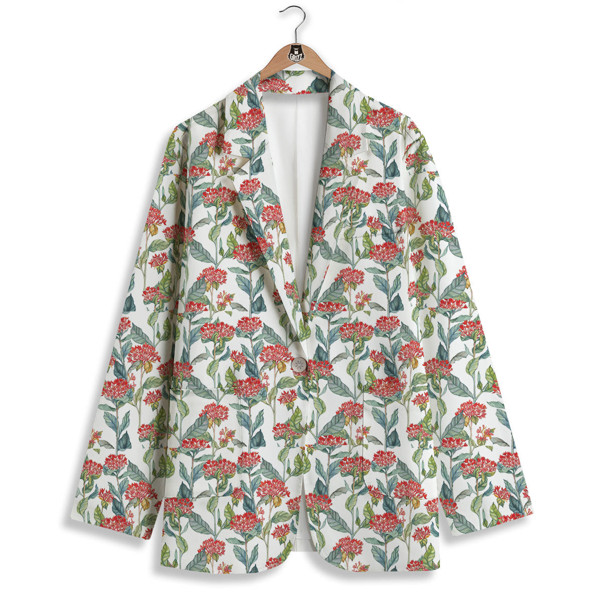 Bouvardia Print Pattern Women's Blazer-grizzshop