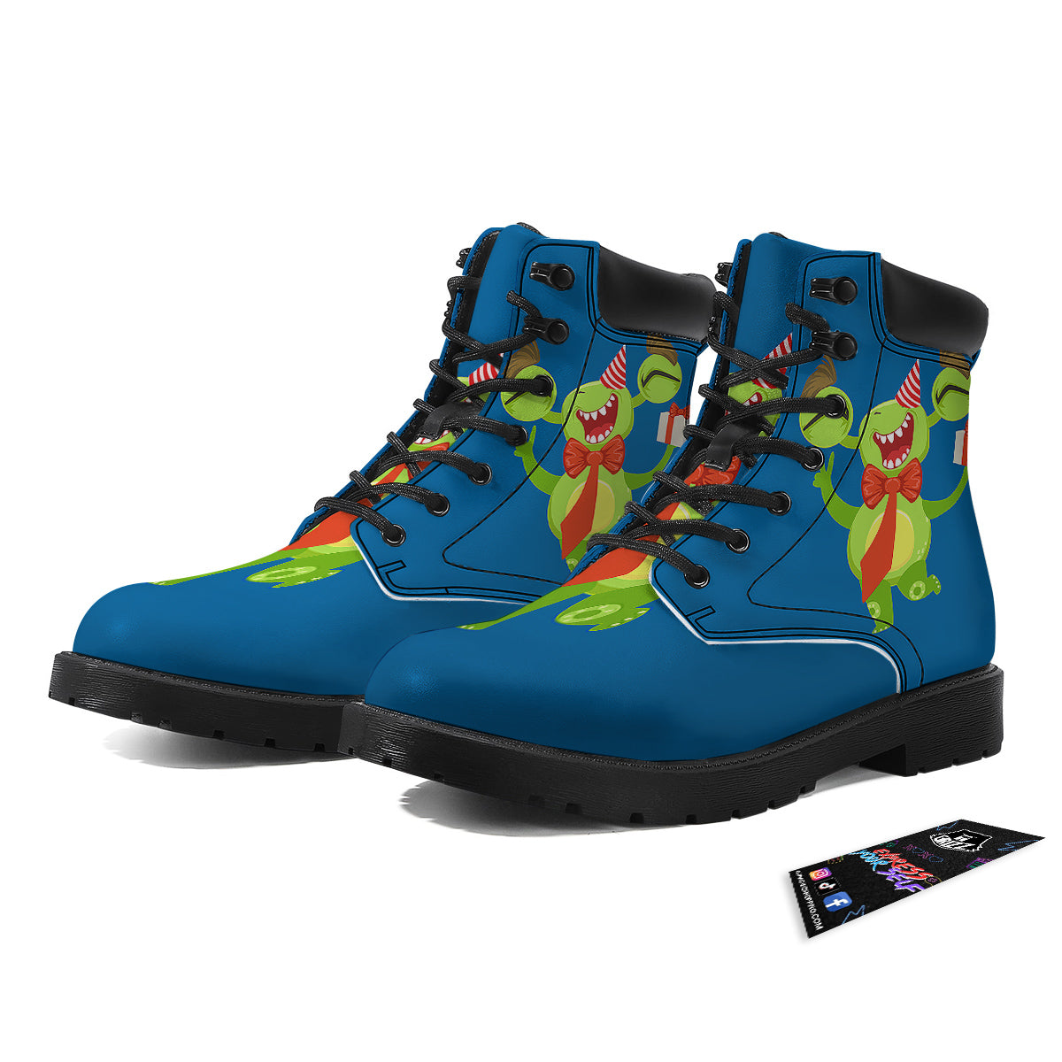 Bow Tie With Cute Alien Print Boots-grizzshop