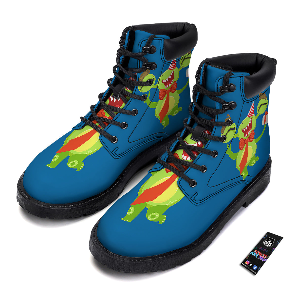 Bow Tie With Cute Alien Print Boots-grizzshop
