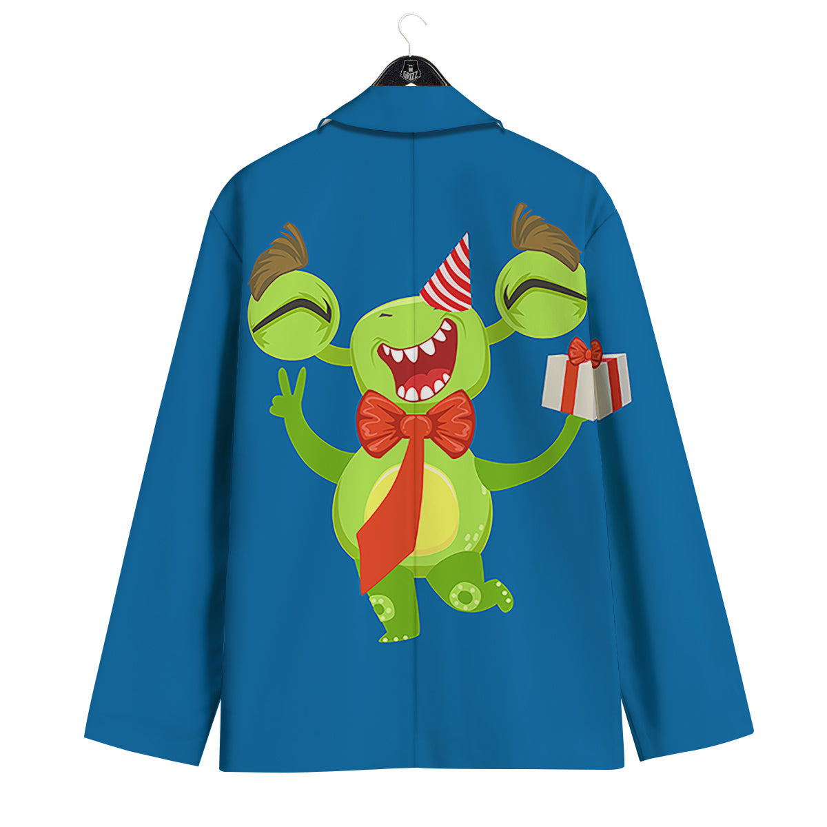 Bow Tie With Cute Alien Print Men's Sport Coat-grizzshop